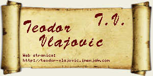 Teodor Vlajović vizit kartica